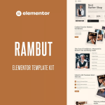Rambut – 男士理发店 Elementor Pro 模板套件