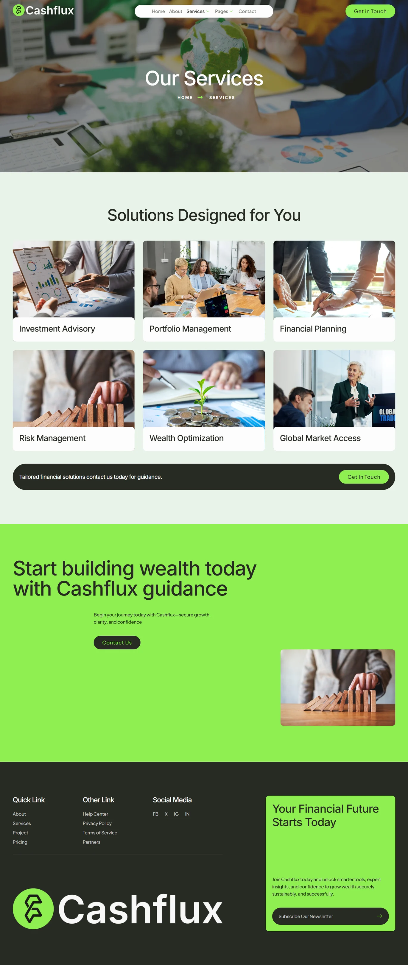 Cashflux – 金融投资行业 Elementor 模板套件 Preview 8
