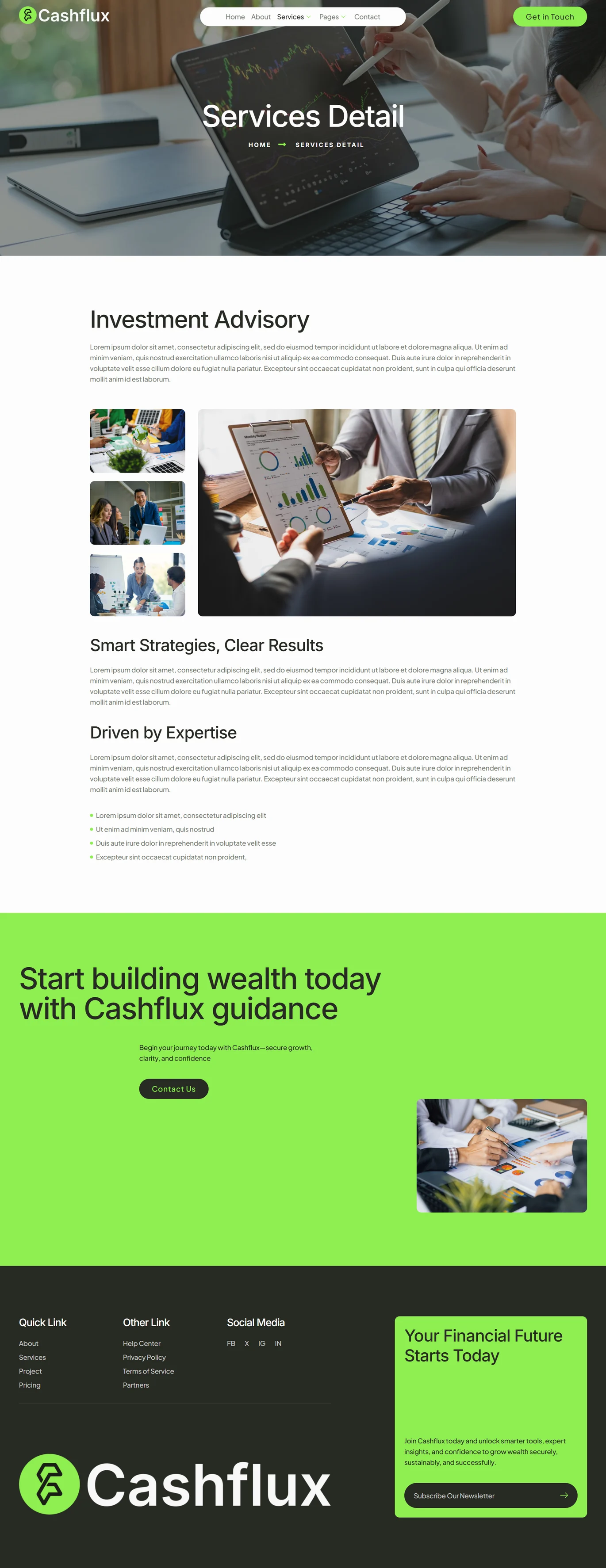 Cashflux – 金融投资行业 Elementor 模板套件 Preview 9