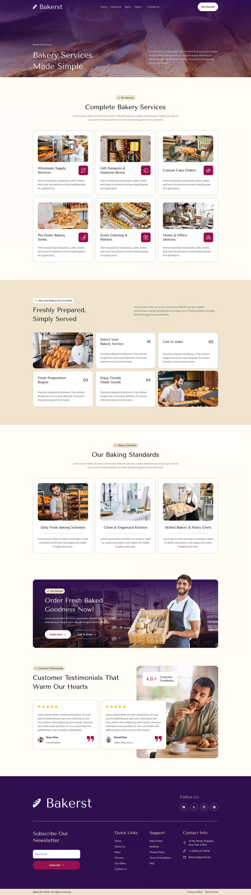 Bakerst – 烘焙糕点面包店 Elementor 模板套件 Preview 6