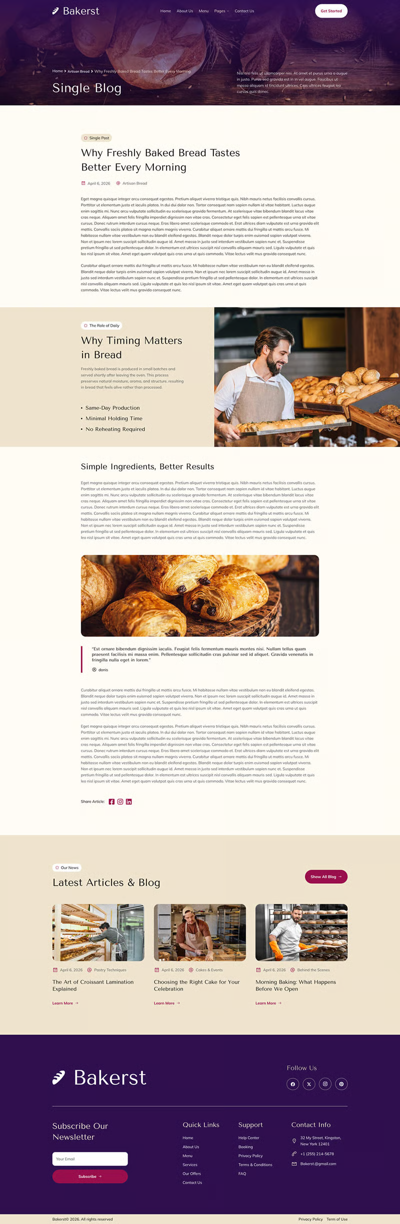 Bakerst – 烘焙糕点面包店 Elementor 模板套件 Preview 9