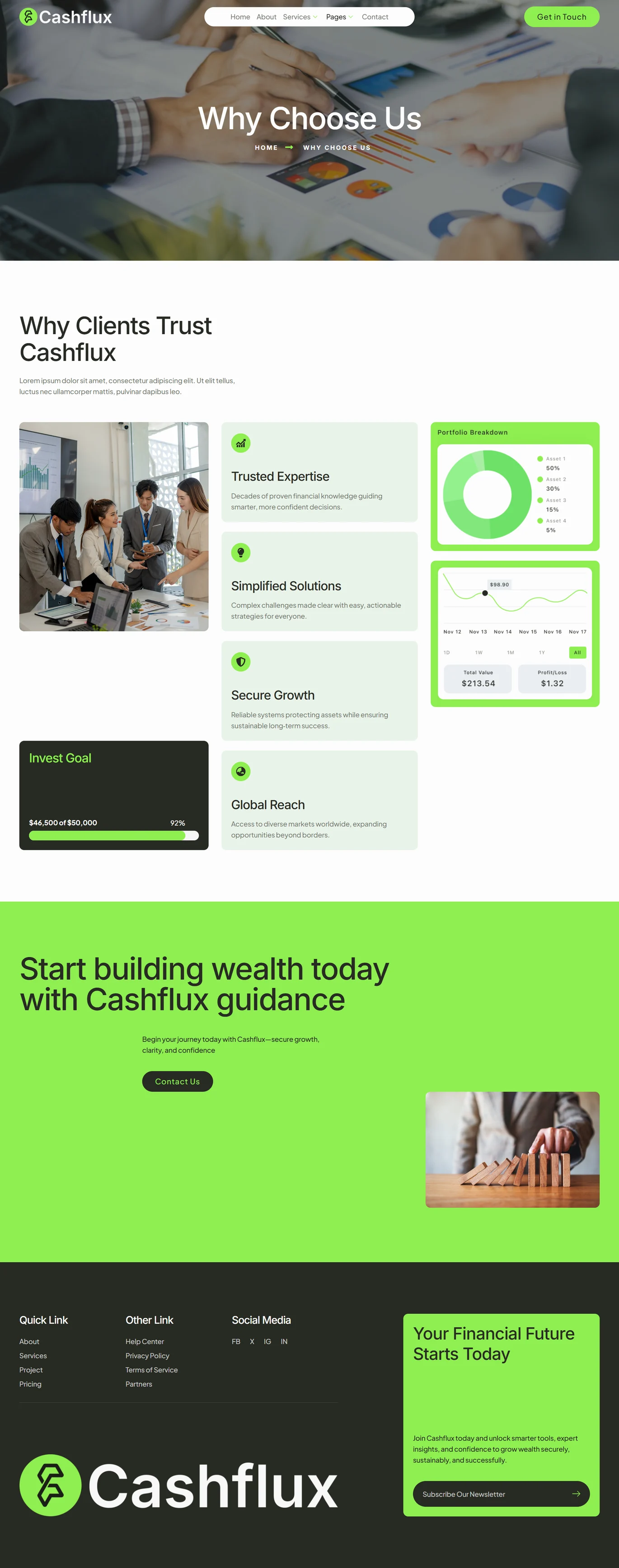 Cashflux – 金融投资行业 Elementor 模板套件 Preview 11