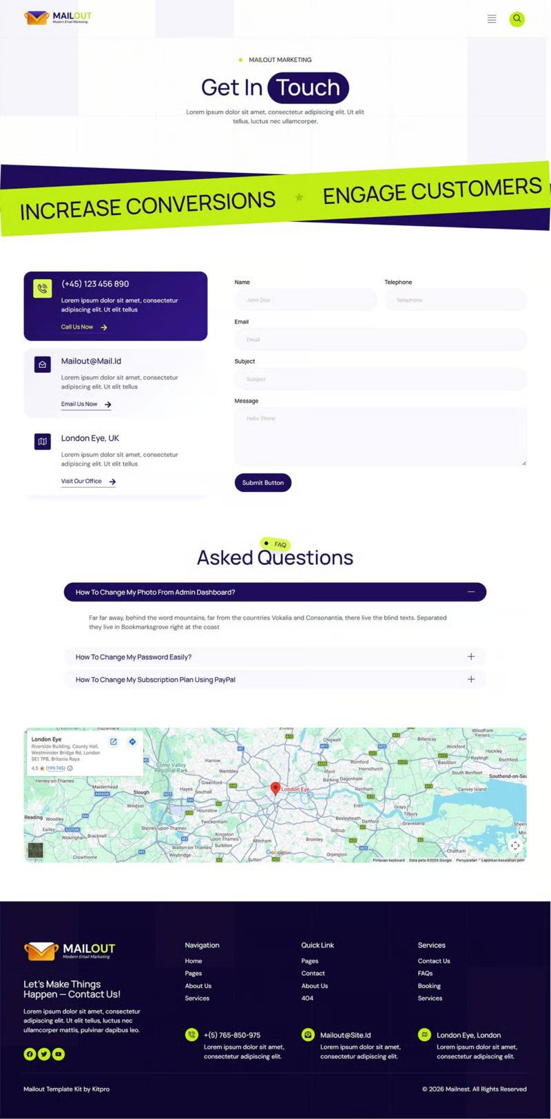 Mailout — 现代化邮件营销 Elementor 模板套件 Preview 5