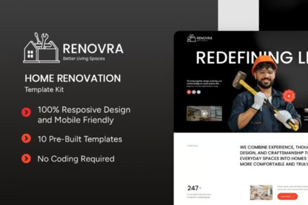 Renovra – 家装翻新 Elementor 模板套件