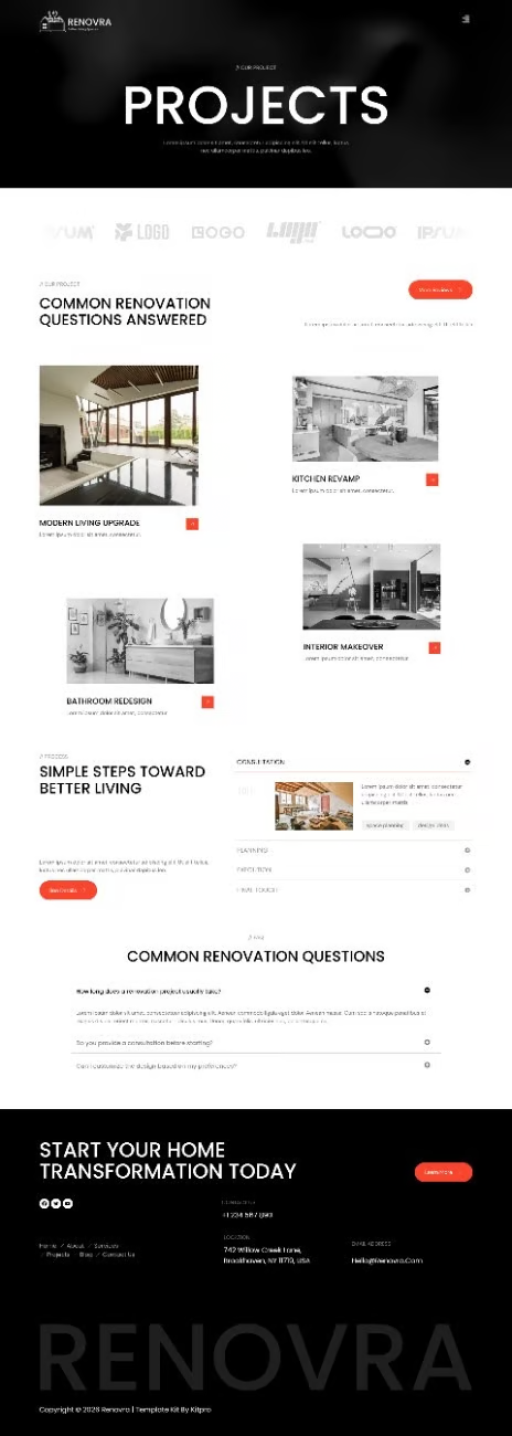 Renovra – 家装翻新 Elementor 模板套件 Preview 6