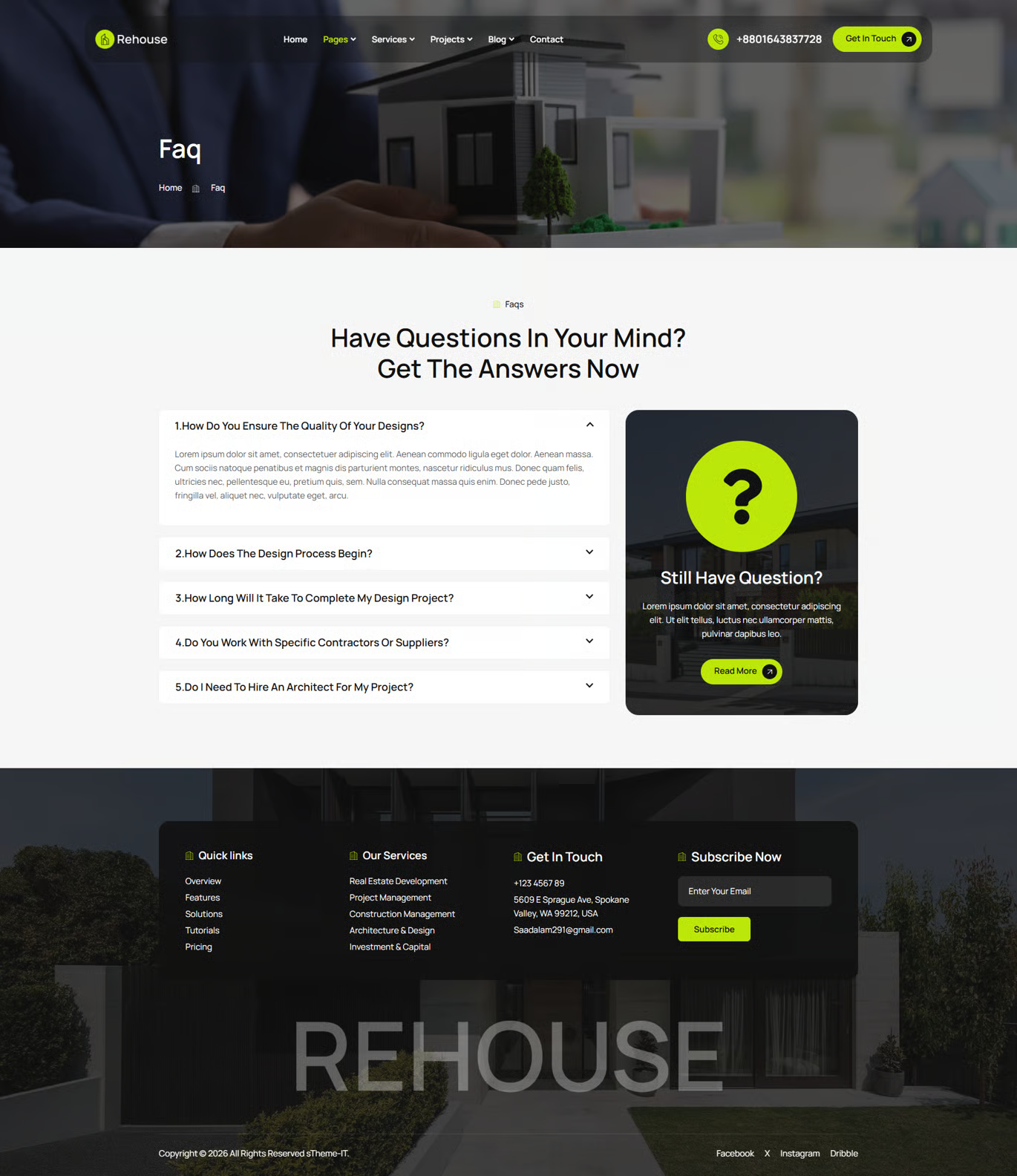 Rehouse – 房产建筑集团 Elementor 模板套件 Preview 9