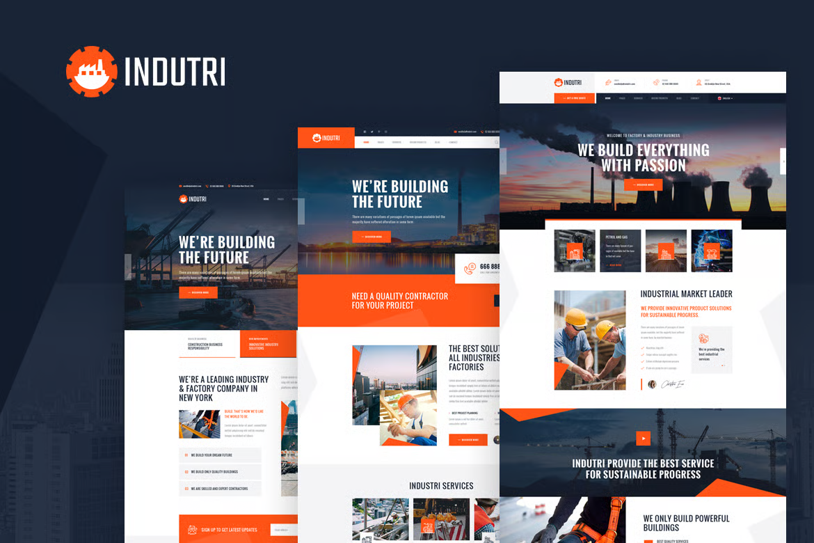 Indutri- 面向工业与工厂的 PHP 网站模板 Preview 1