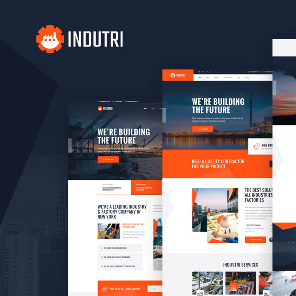 Indutri- 面向工业与工厂的 PHP 网站模板