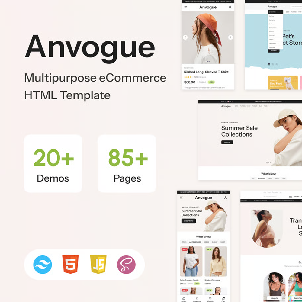 Anvogue-多用途电商 HTML 模板