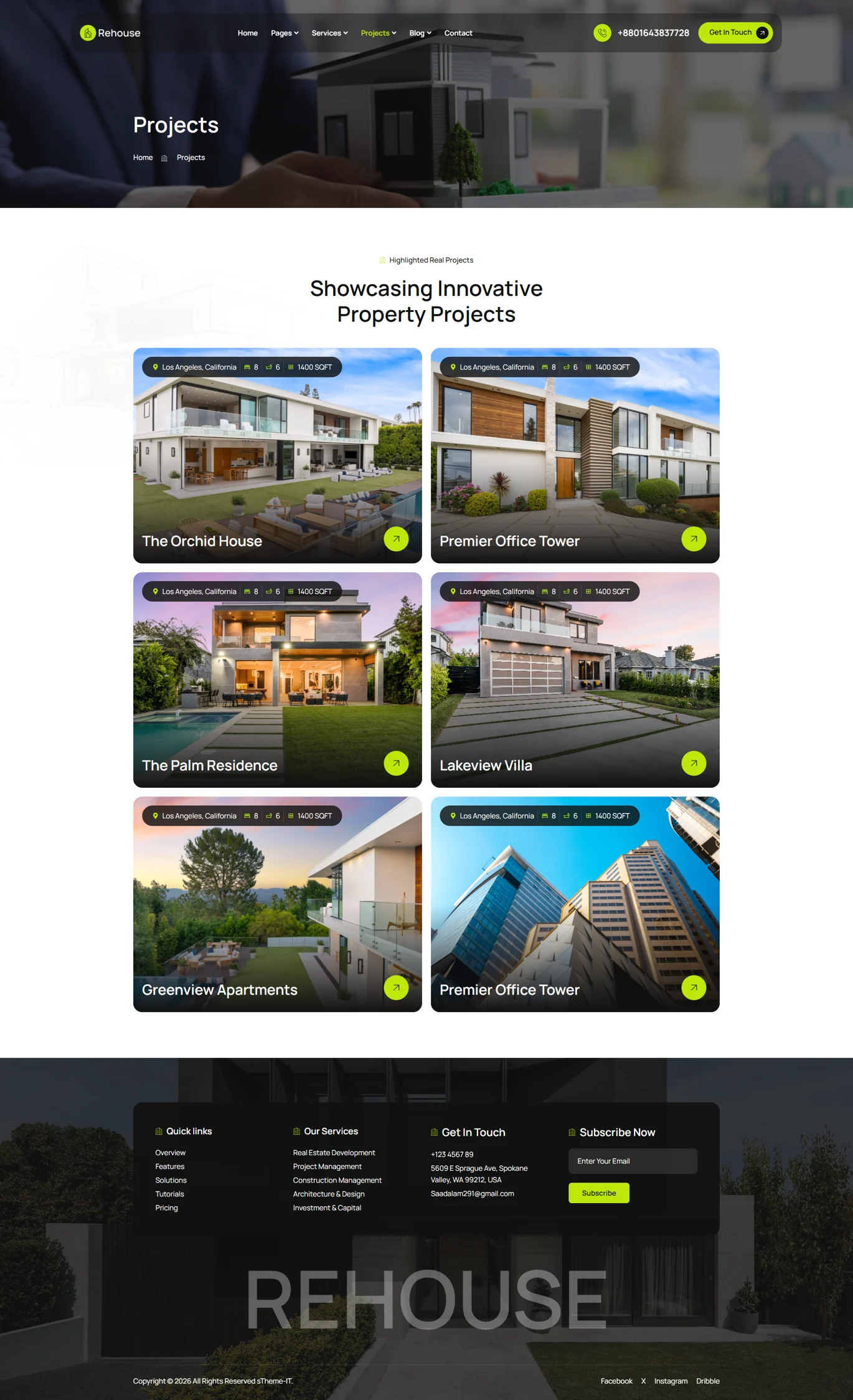 Rehouse – 房产建筑集团 Elementor 模板套件 Preview 6