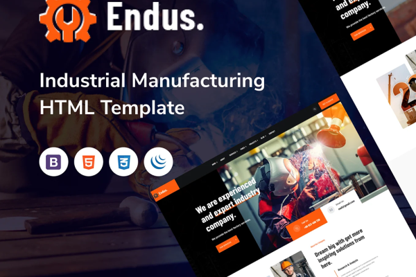 Endus – 工业制造 HTML 网站模板