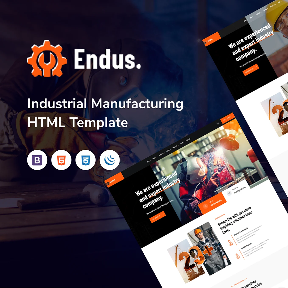 Endus – 工业制造 HTML 网站模板