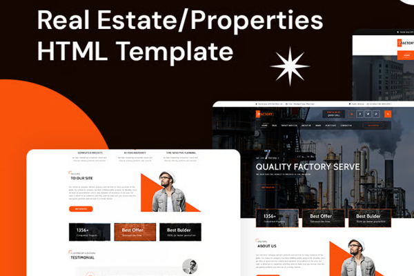 7fACTORY – 工业制造 HTML 模板