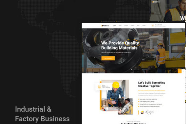 Kontin- 工业工厂商用 HTML 模板