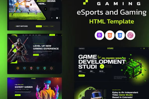 Pubzi — 电竞与游戏行业 HTML 模板