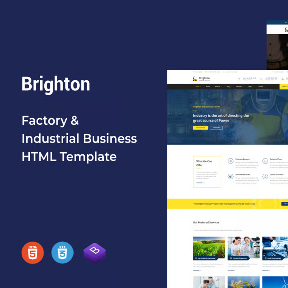 Brighton — 工厂工业企业模板