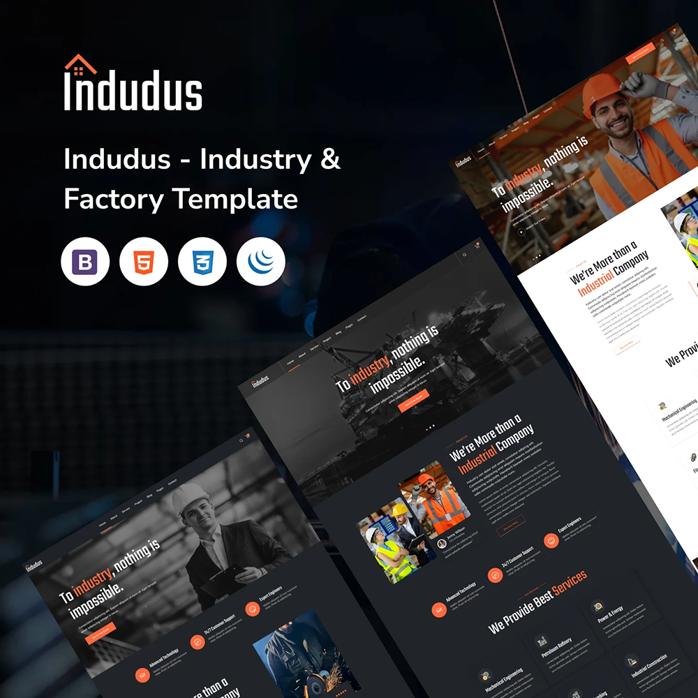 Indudus – 工业工厂网站模板