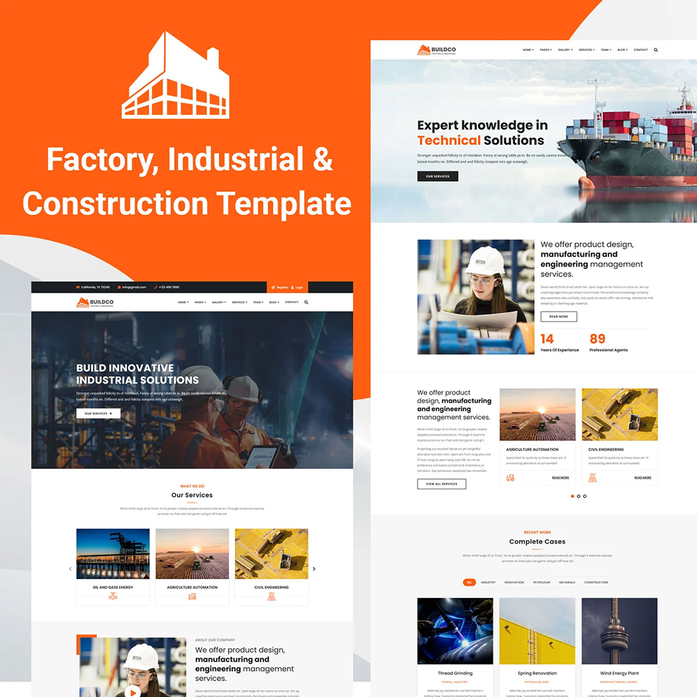 Buildco – 工厂与工业企业 HTML 网站模板