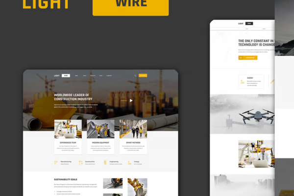 Lightwire — 建筑工业多功能 HTML5 模板