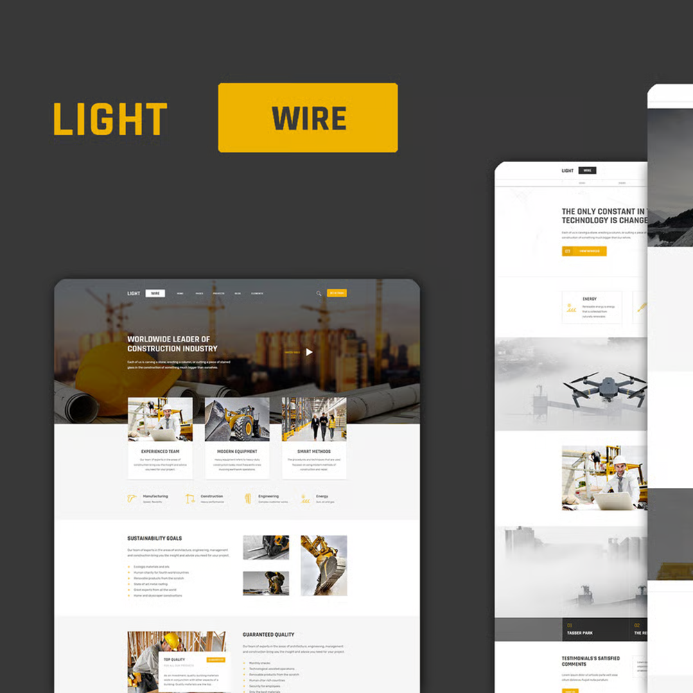 Lightwire — 建筑工业多功能 HTML5 模板