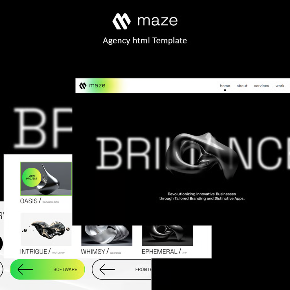 Maze – 机构作品展示 HTML 模板