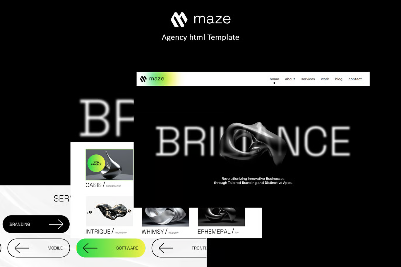 Maze – 机构作品展示 HTML 模板 Preview 1