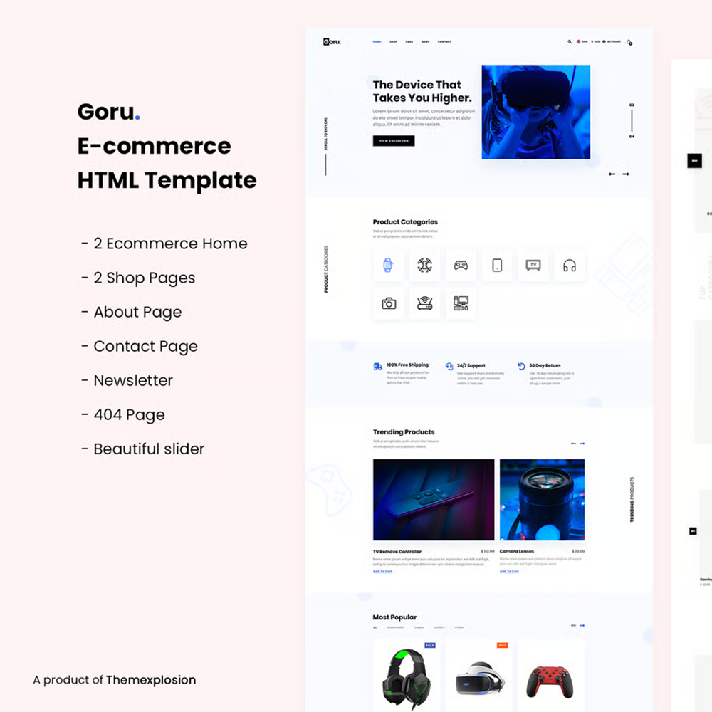 Goru – 电子产品电商 HTML 模板