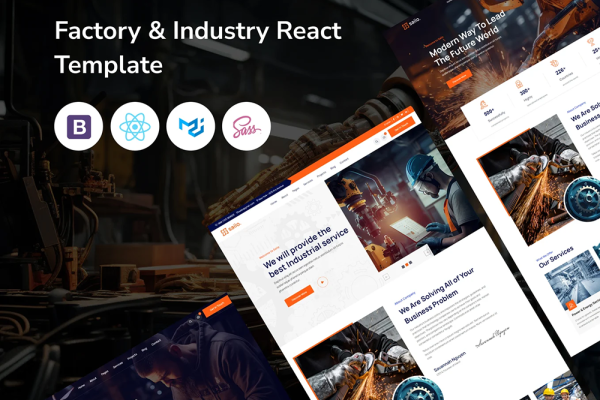 Sailo – 工厂工业行业 React 网站模板