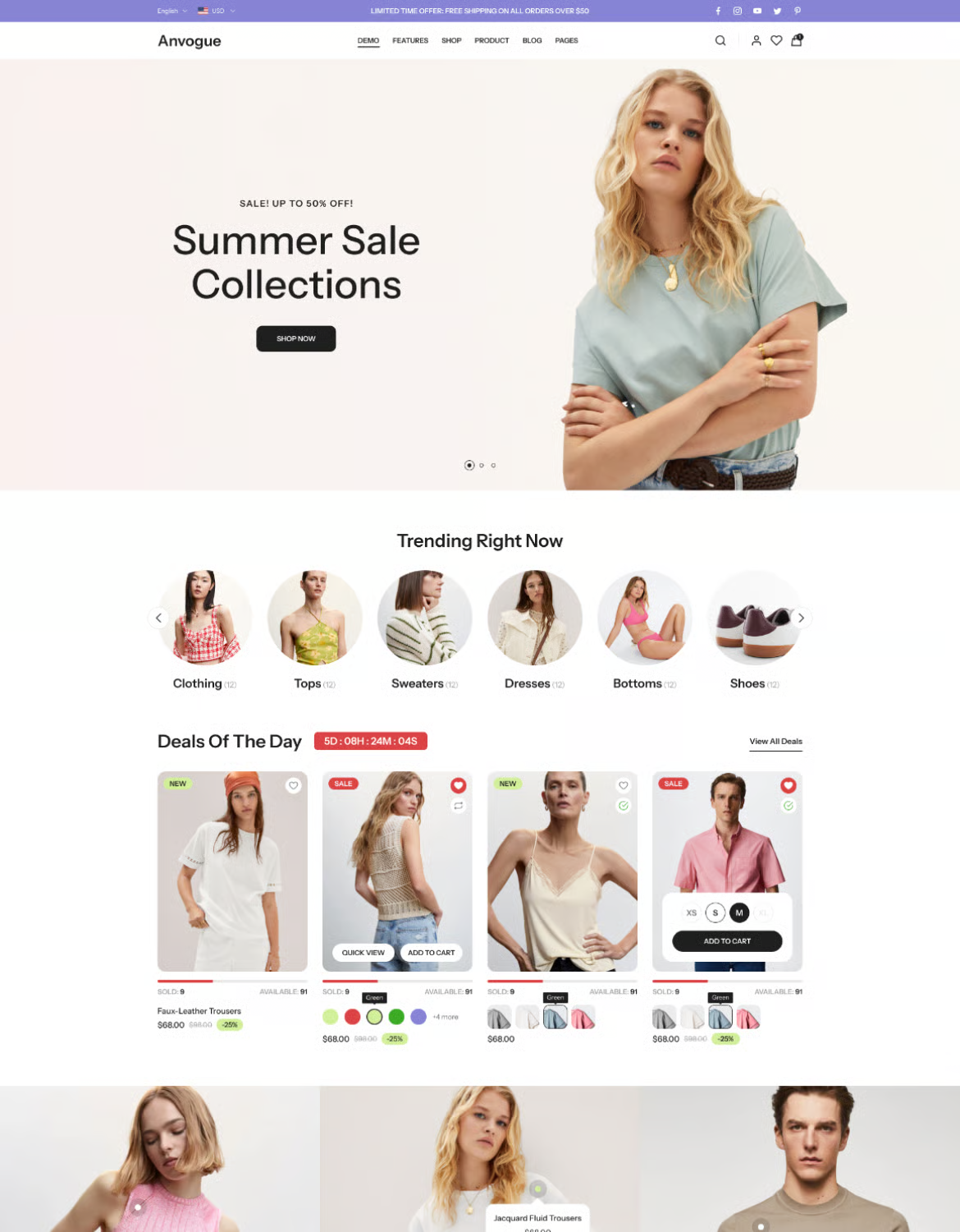 Anvogue-多用途电商 HTML 模板 Preview 2
