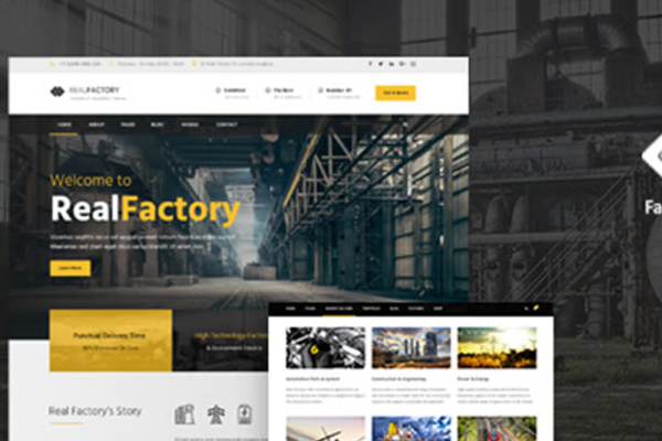 Buildific — 工厂与工业 HTML 网站模板