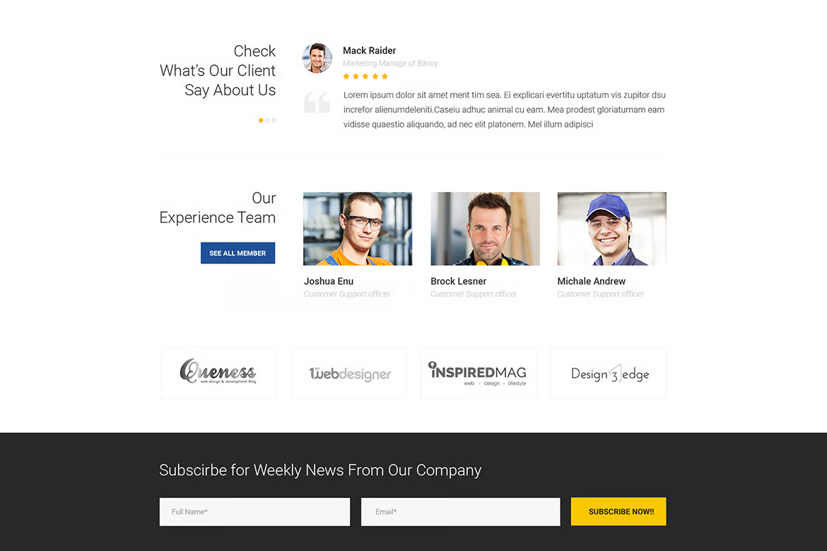 SteelPress – 工业工厂 HTML 网站模板 Preview 1