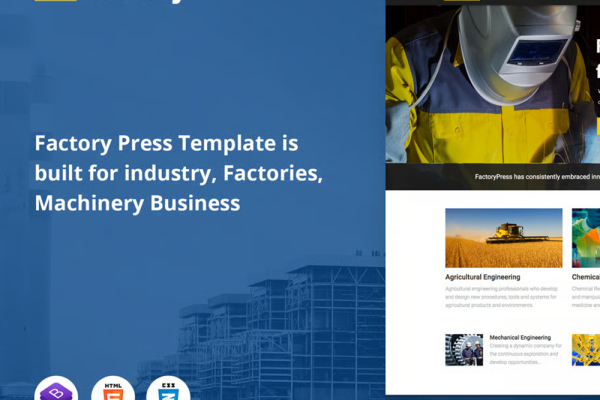 Factory Press -工业企业 HTML5 模板