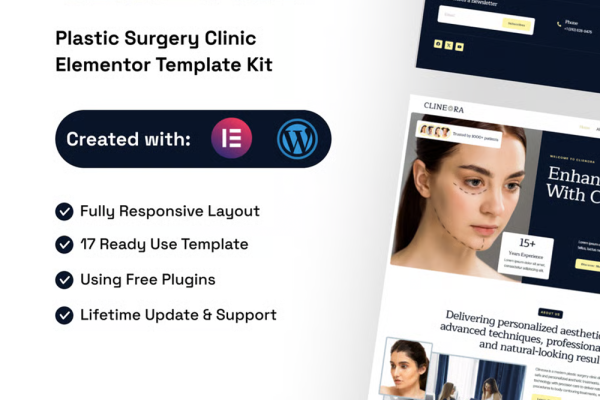 Clineora – 医美整形外科诊所 Elementor 模板套件