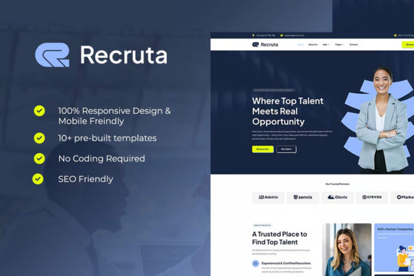 Recruta – 人力资源与猎头机构 Elementor 模板套件