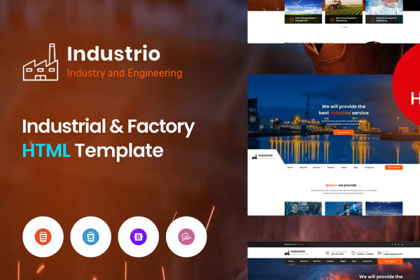 Industrio – 工业制造与工厂主题