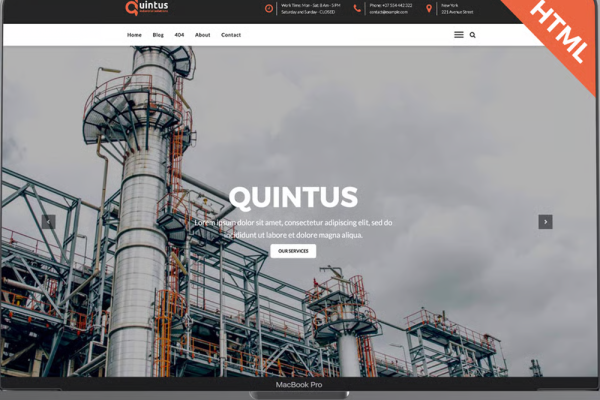 Quintus — 工业 / 工厂 / 工程领域 HTML5 模板