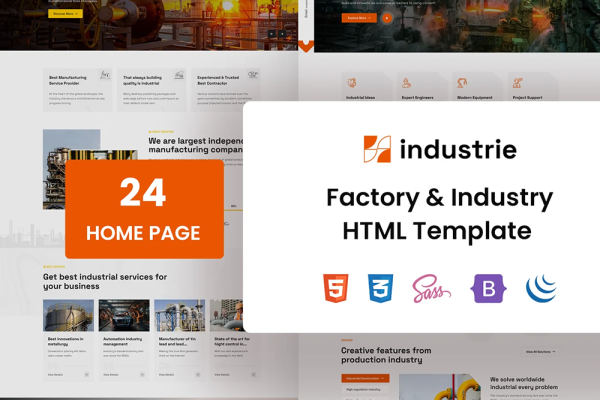 Industrie -工厂与工业 HTML 网站模板