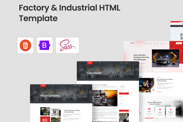 Dustrilox — 工厂工业 HTML5 模板