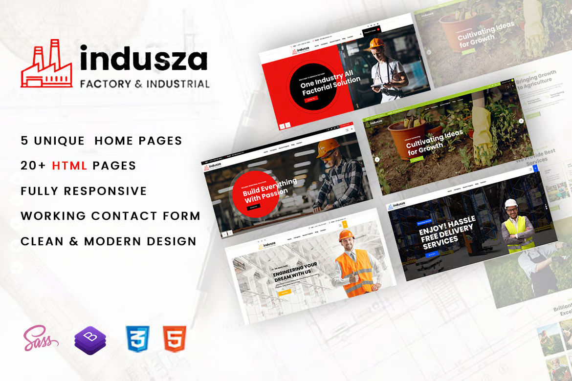 Indusza — 工业工厂模板 Preview 1