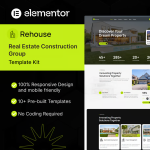 Rehouse – 房产建筑集团 Elementor 模板套件